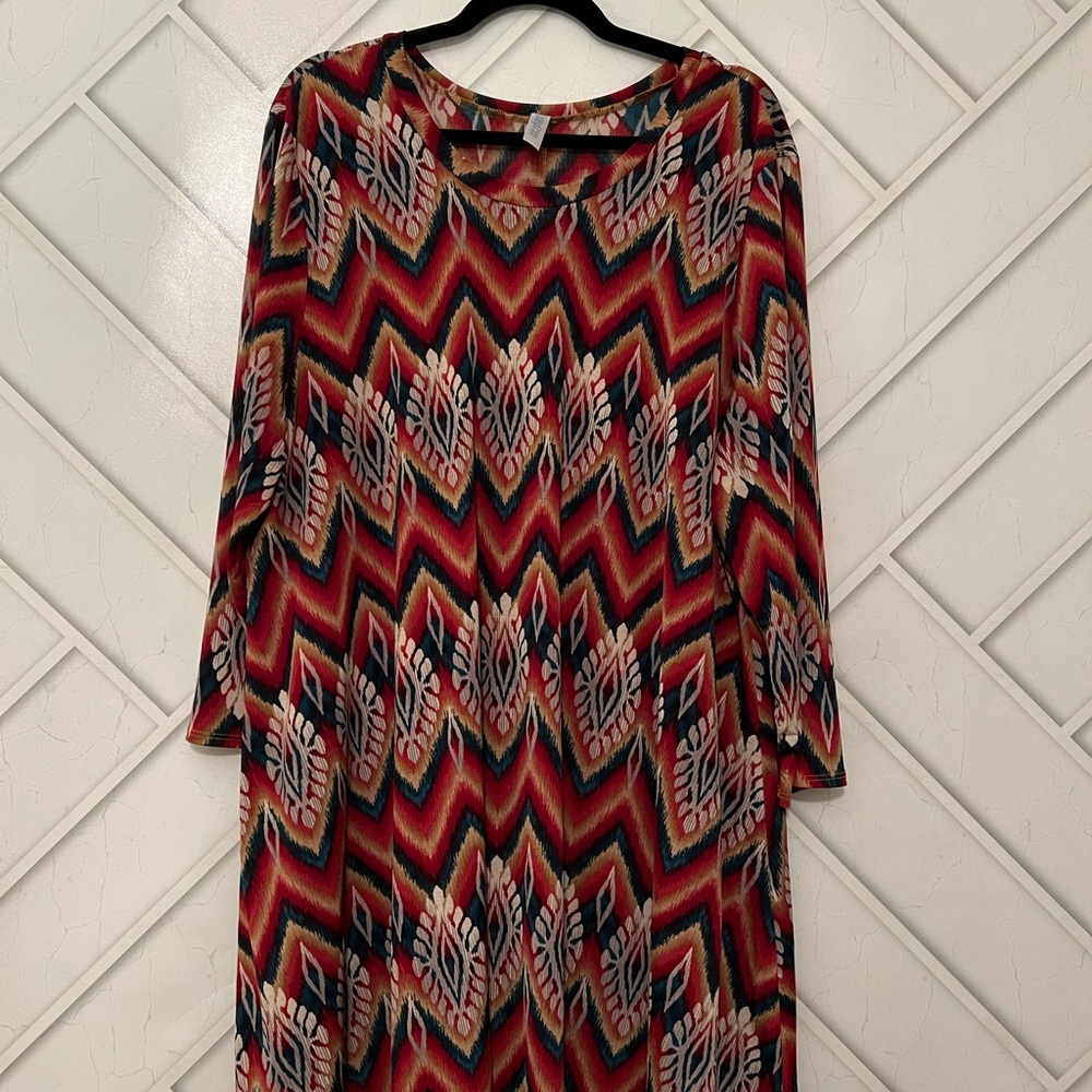 Colorful Geometric Pattern Dress